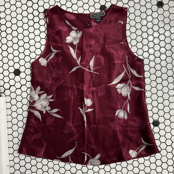 halston Tops - Halston vintage sleeveless top size medium